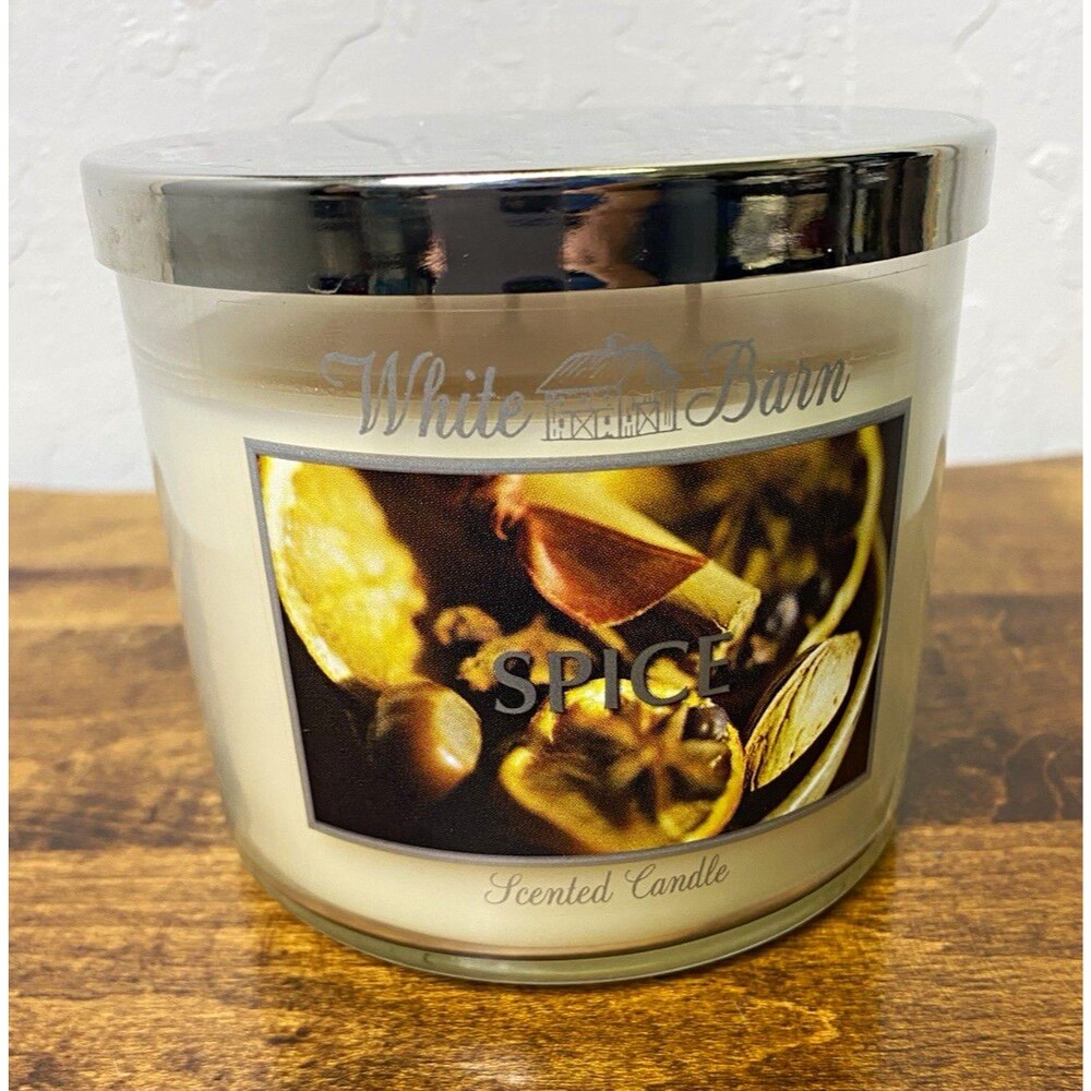 Rare vintage White Barn SPICED 3-Wick Candle 14.5oz Bath Body Works NEW Unburnt
